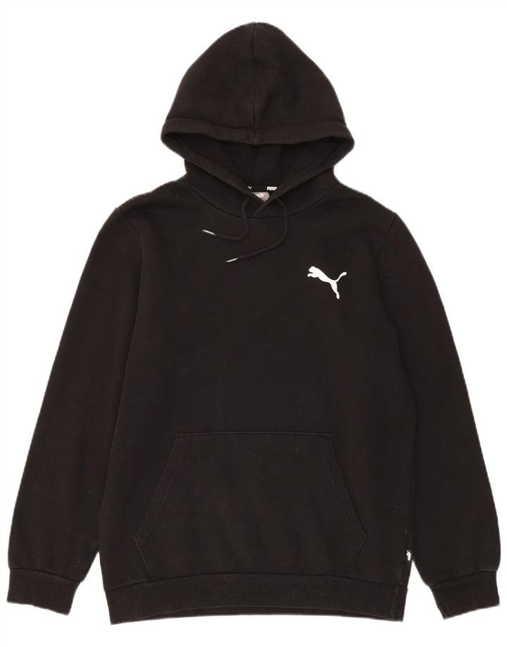 Felpa con cappuccio da uomo Puma Small in cotone nero