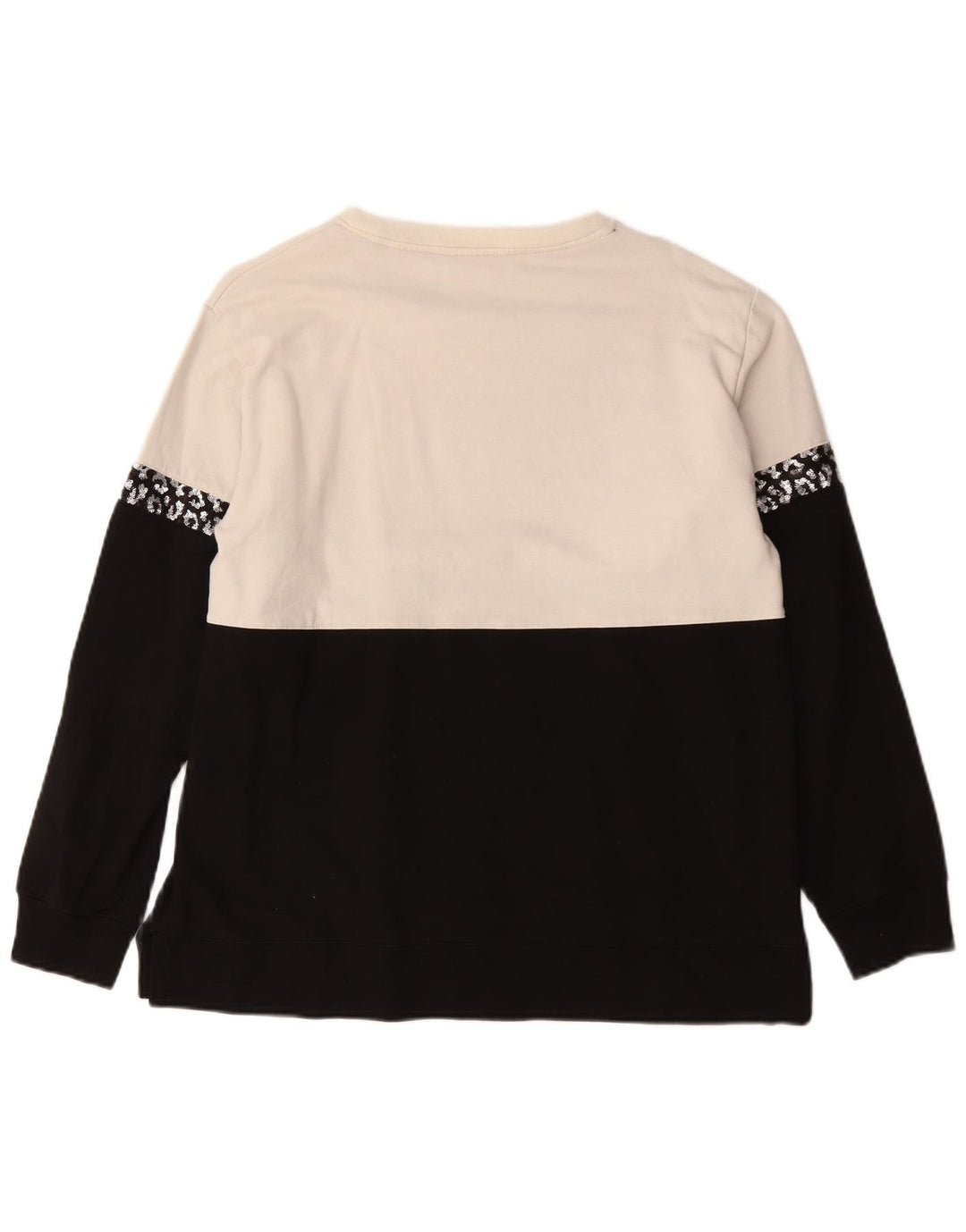 Felpa grafica da donna Freddy Jumper UK 14 Large Black Colourblock