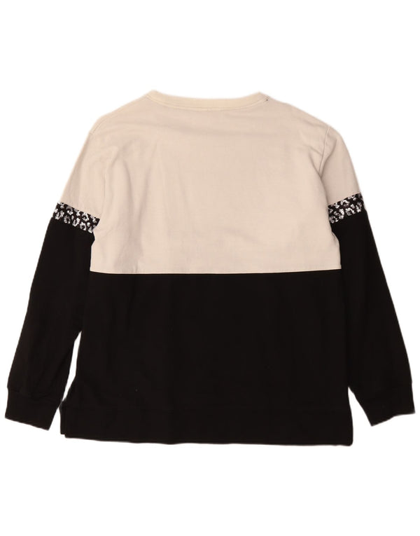 Felpa grafica da donna Freddy Jumper UK 14 Large Black Colourblock