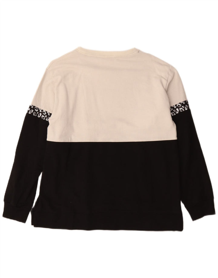 Felpa grafica da donna Freddy Jumper UK 14 Large Black Colourblock