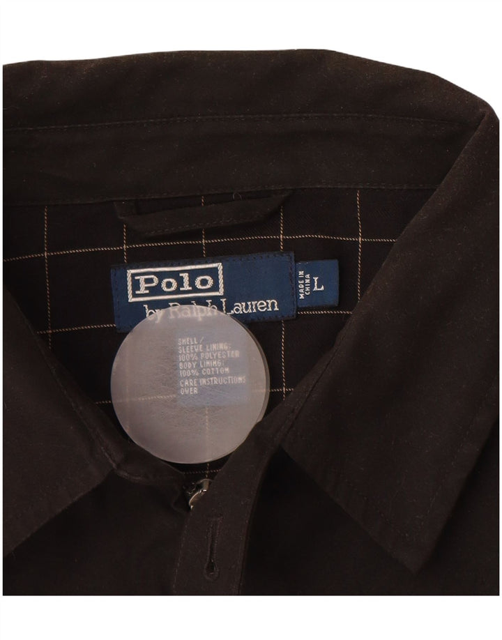 POLO RALPH LAUREN Giubbotto bomber da uomo UK 40 grande cotone nero