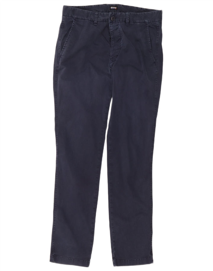 Pantaloni chino slim da uomo Blauer W34 L33 in cotone blu navy