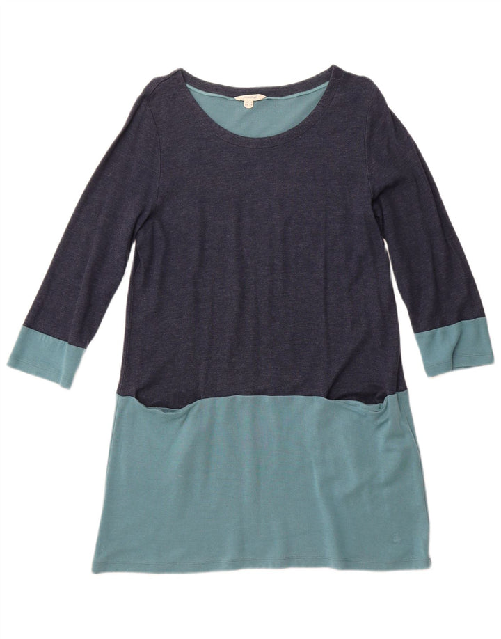 WHITE STUFF Abito a trapezio da donna UK 16 Large blu navy color block