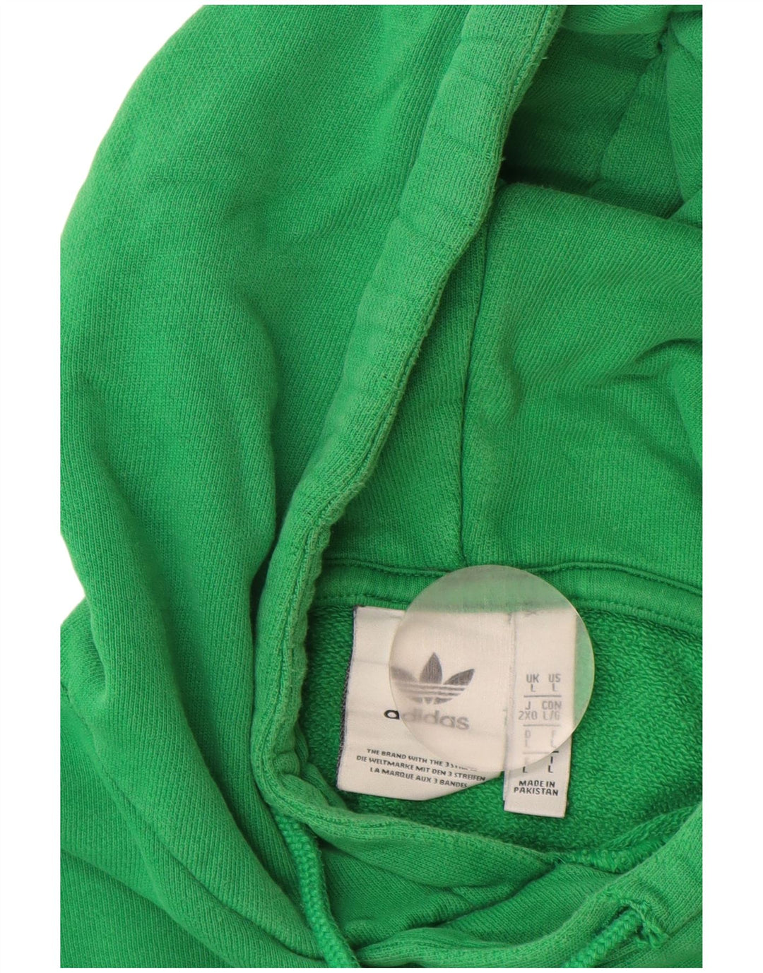Maglione con cappuccio grafico da uomo ADIDAS grande in cotone verde