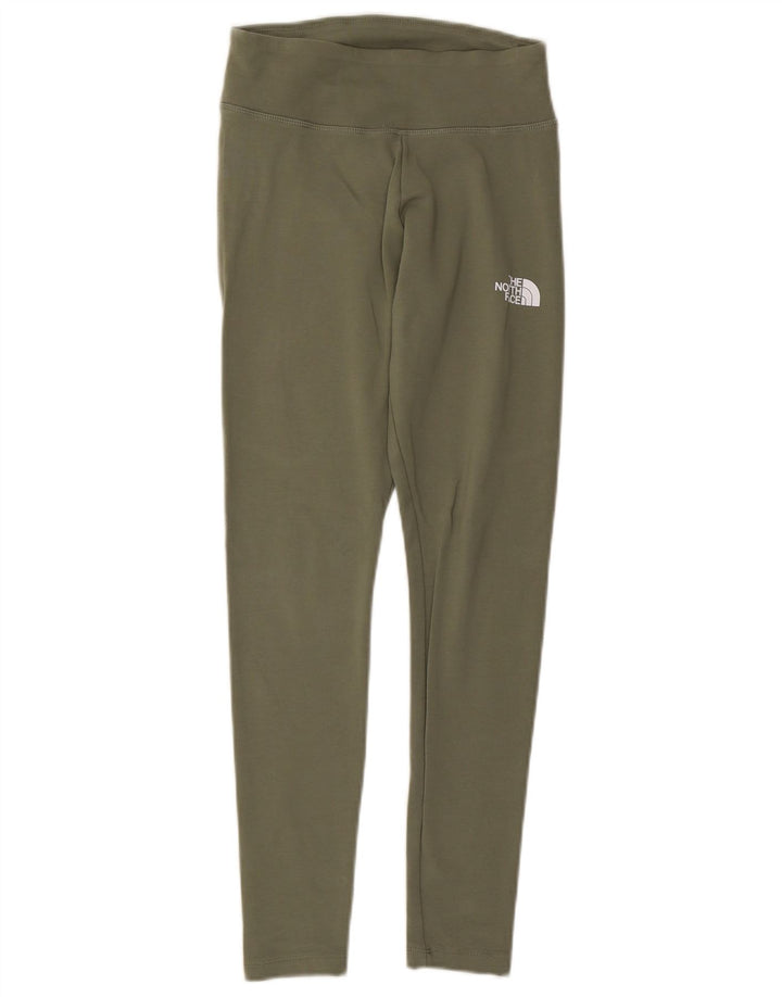 THE NORTH FACE Womens Leggings UK 8 Small  Khaki Cotton