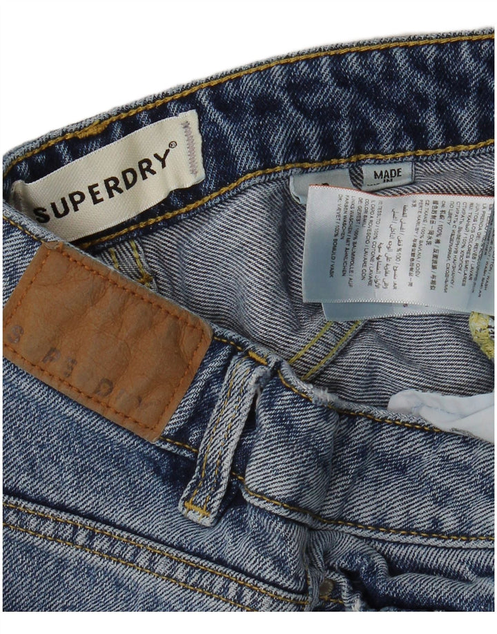 Pantaloncini di jeans da donna SUPERDRY W26 piccolo cotone blu