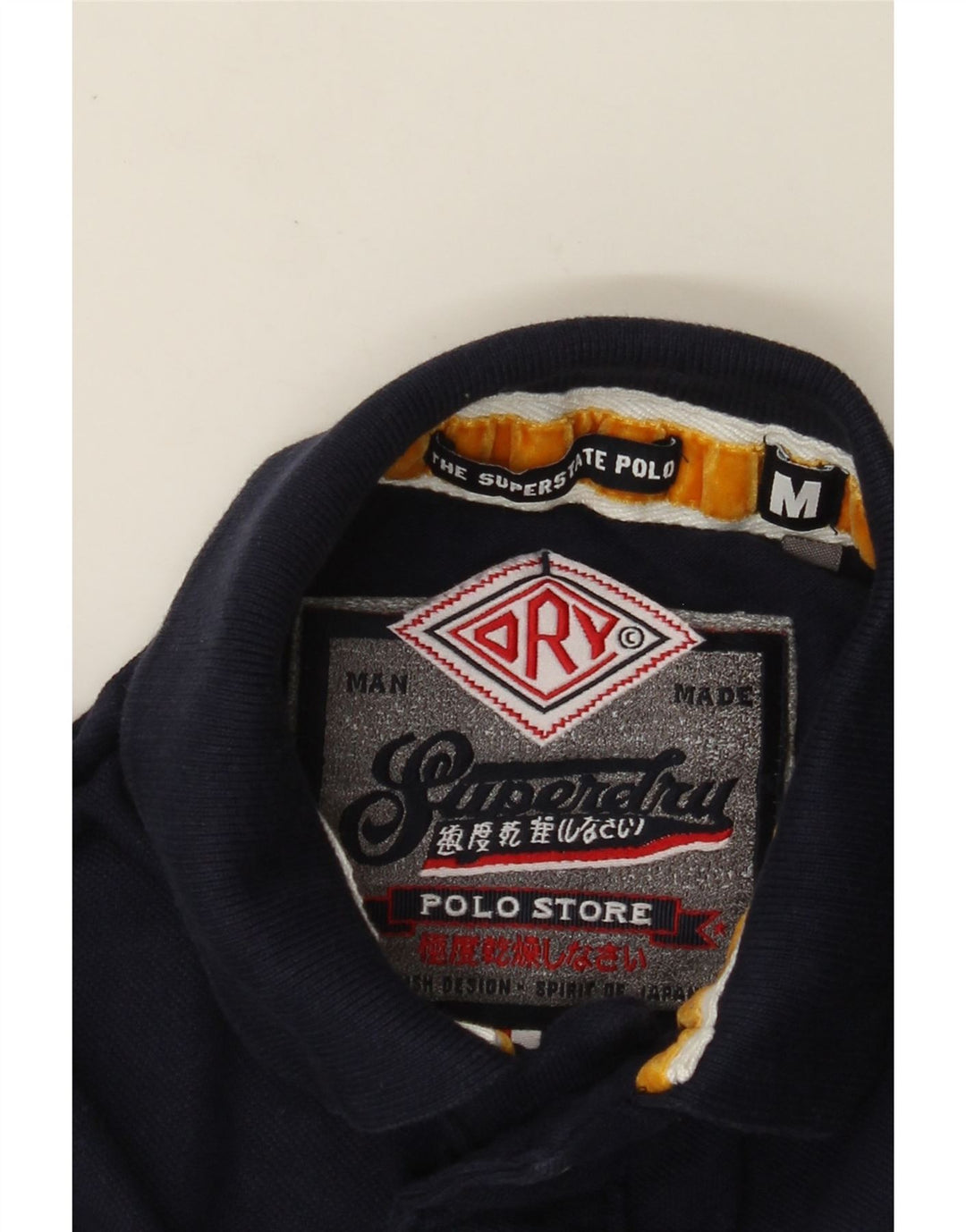 Polo da rugby grafica da uomo Superdry blu navy medio