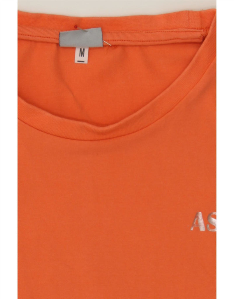ASICS Womens Crop T-Shirt Top UK 12 Medium Orange Cotton Vintage Asics and Second-Hand Asics from Messina Hembry 