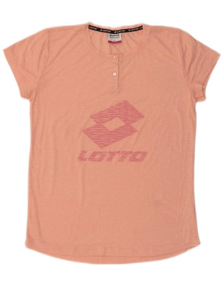 T-shirt grafica da donna Lotto Top UK 14 Poliestere rosa medio