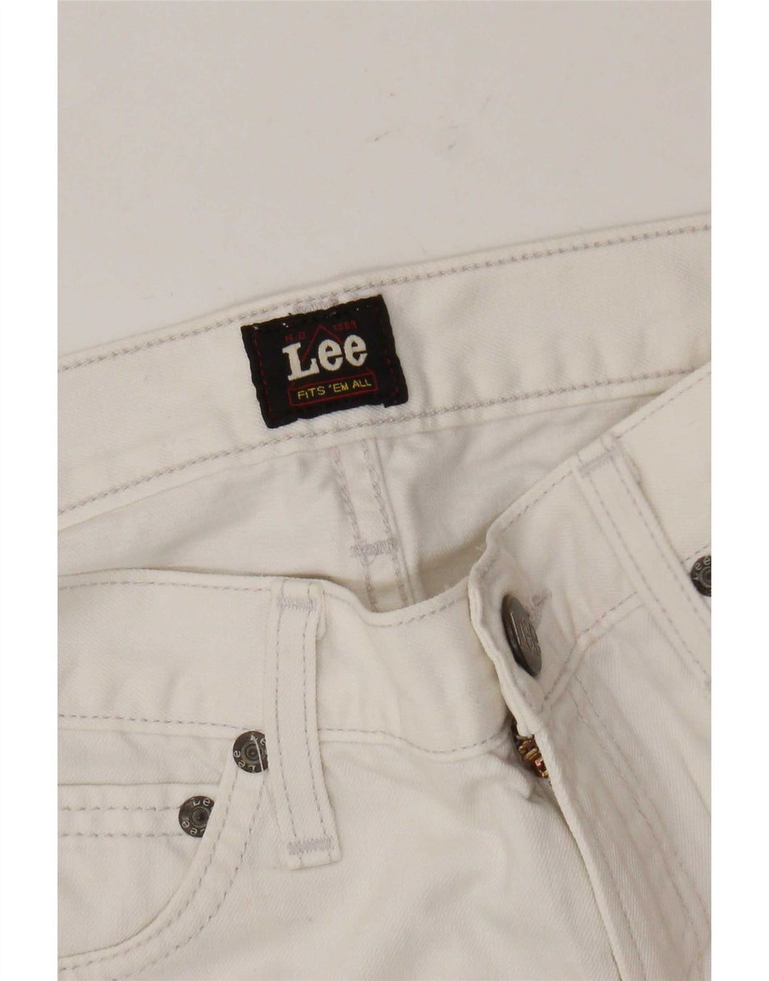 Pantaloni casual Bootcut da donna Lee W28 L28 bianchi