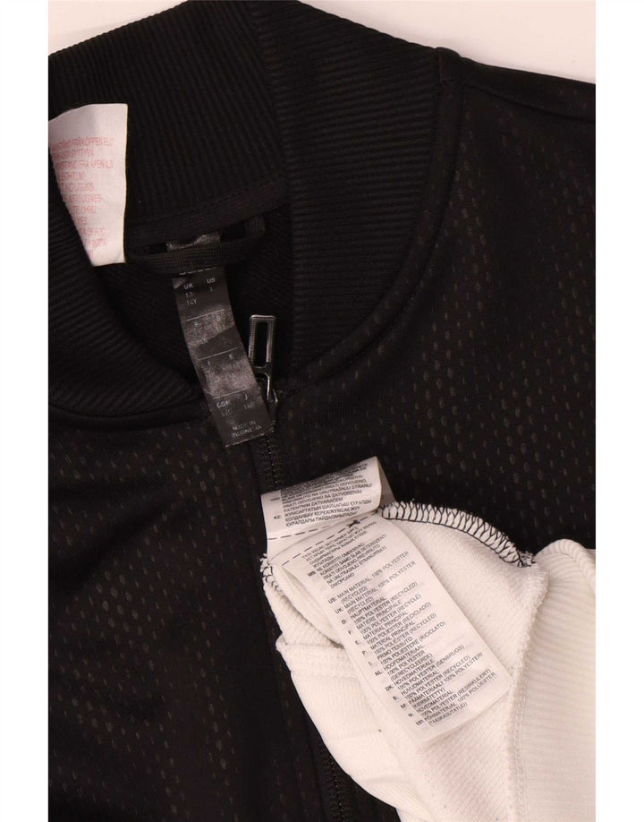 Giacca da tuta da ragazzo Adidas 13-14 anni in poliestere color block nero