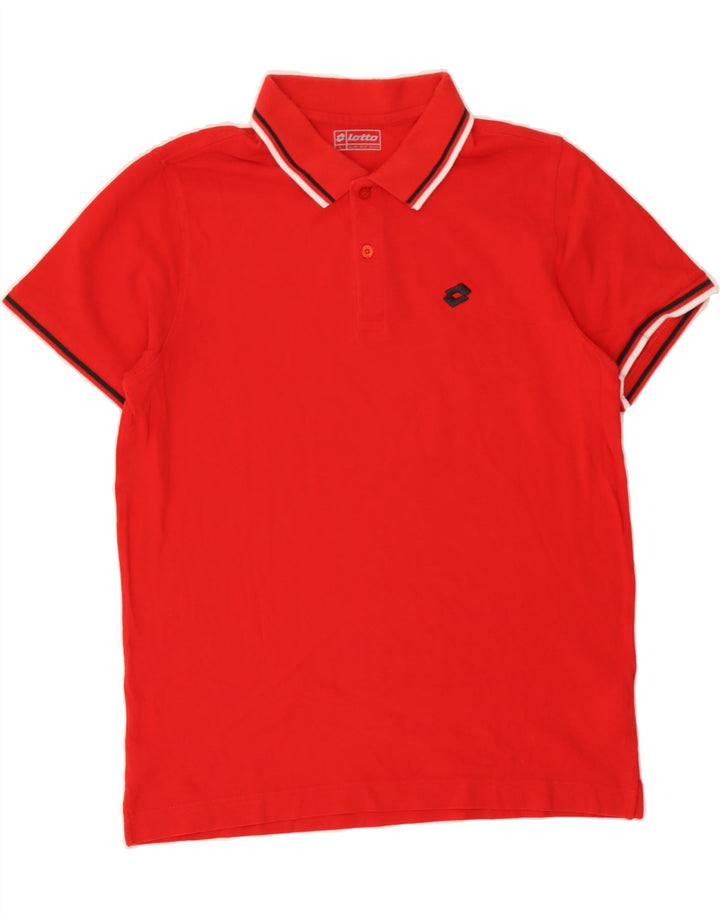 LOTTO Mens Polo Shirt Large Red Cotton Vintage Lotto and Second-Hand Lotto from Messina Hembry 
