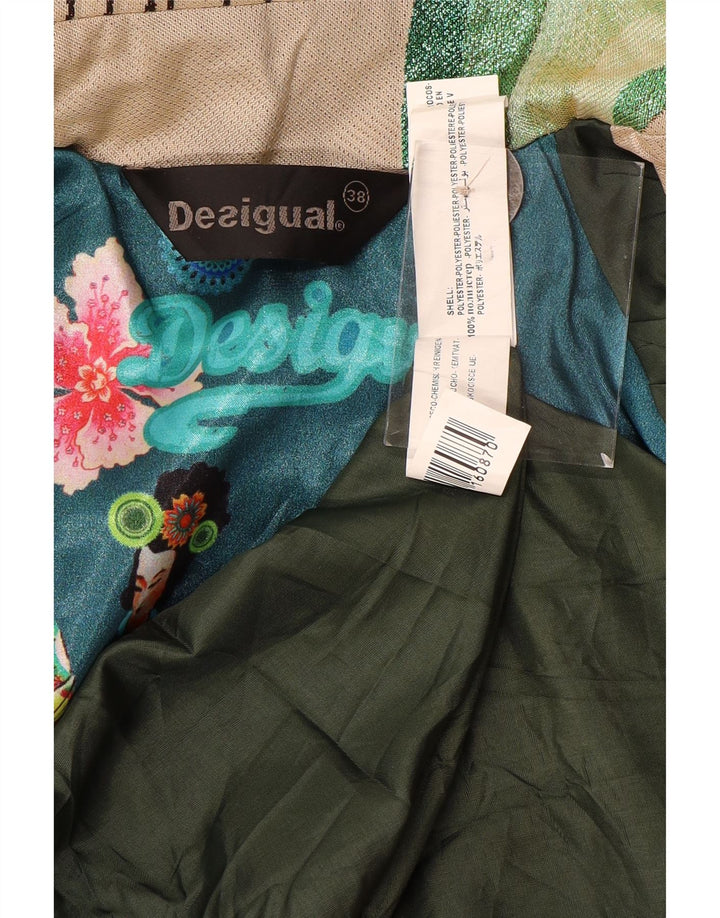 Trench grafico da donna Desigual EU 38 Poliestere geometrico beige medio