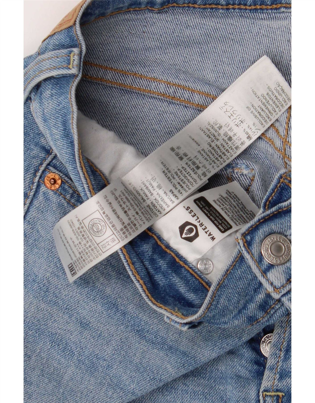Jeans dritti da uomo Levi's Ribcage W28 L27 in cotone blu