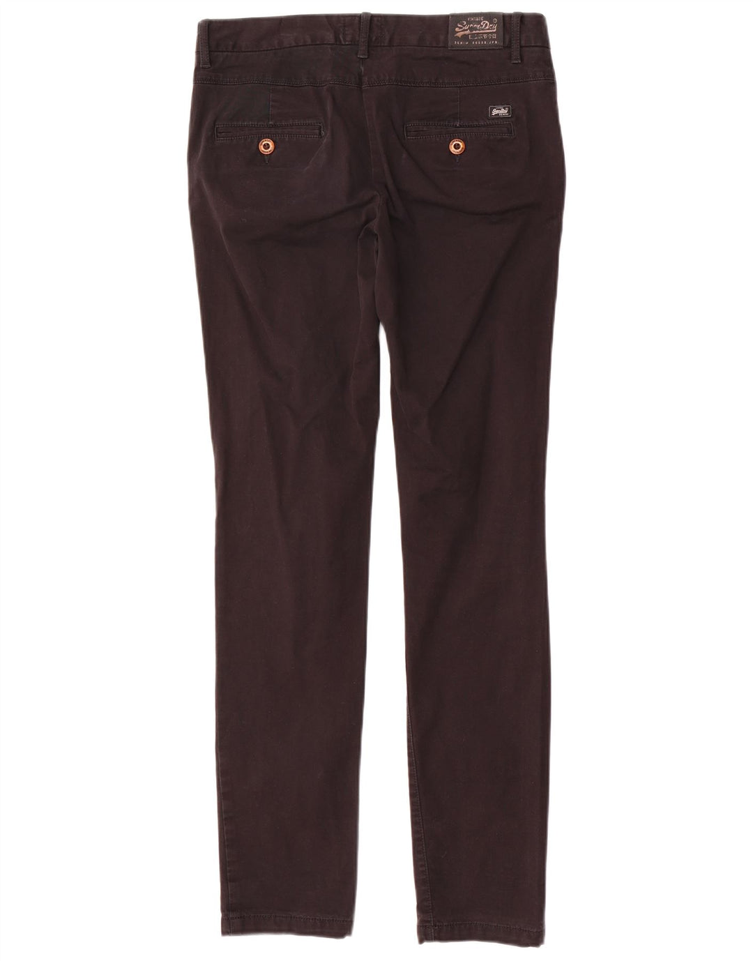 Pantaloni chino slim da donna SUPERDRY piccoli W27 L31 neri