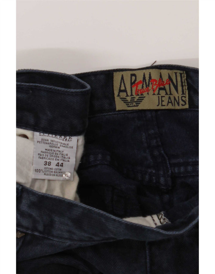 Jeans dritti da uomo Armani W38 L30 in cotone blu navy