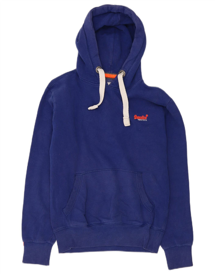Maglione con cappuccio da uomo Superdry Small in cotone blu