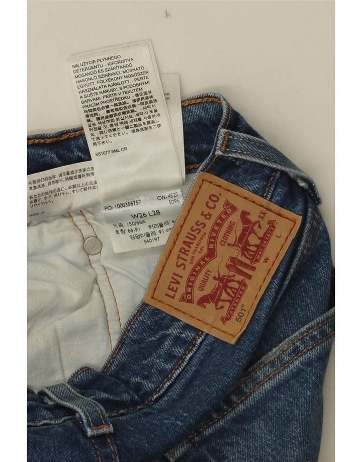 Jeans dritti 501 da donna Levi's W26 L28 cotone blu