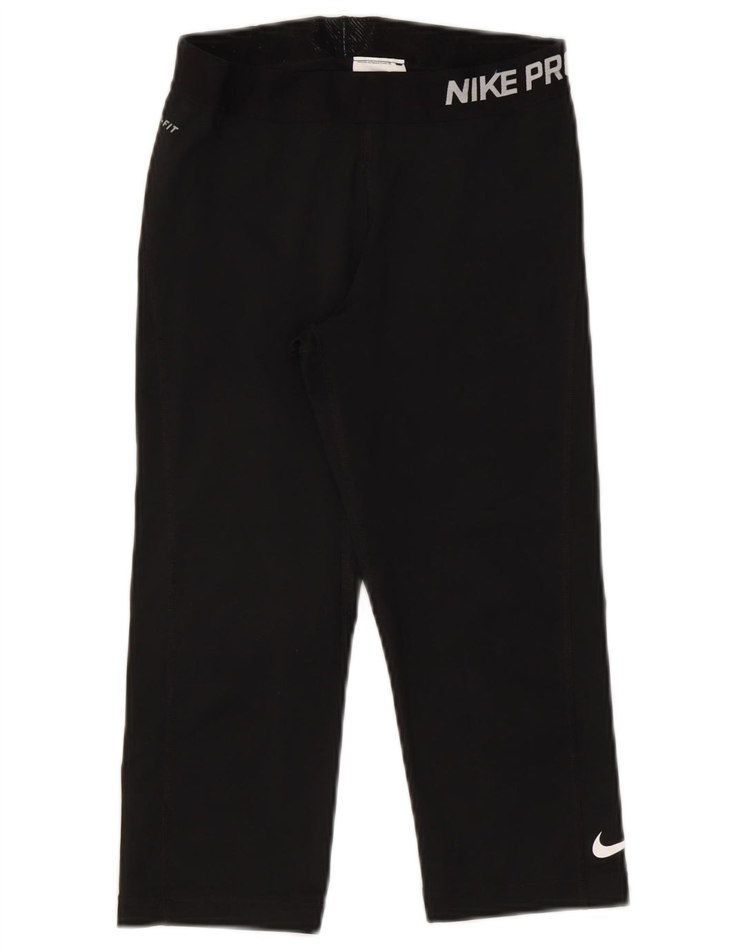 Leggings Nike Dri Fit Graphic Capri da donna UK 12 medio nero poliestere