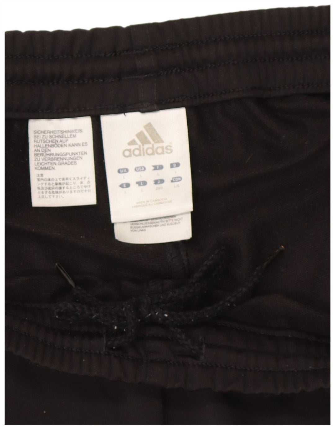 Pantaloni da tuta da uomo Adidas Large neri in poliestere