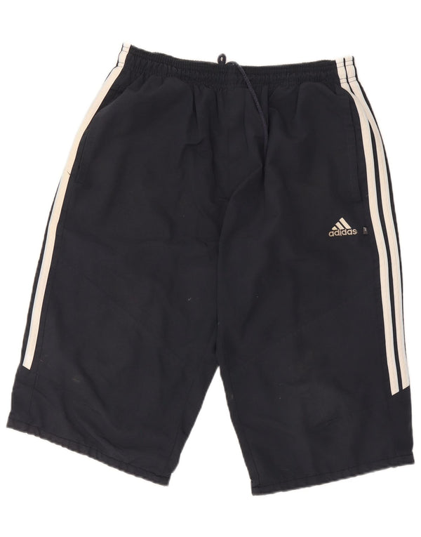 Pantaloncini sportivi da uomo Adidas Bermuda piccoli in poliestere nero