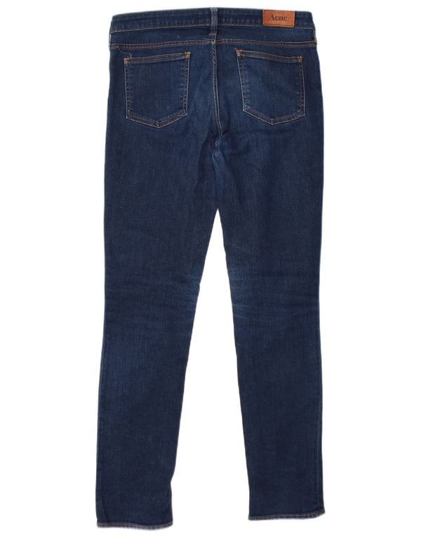 ACNE Womens Skinny Jeans W31 L32 Navy Blue Cotton