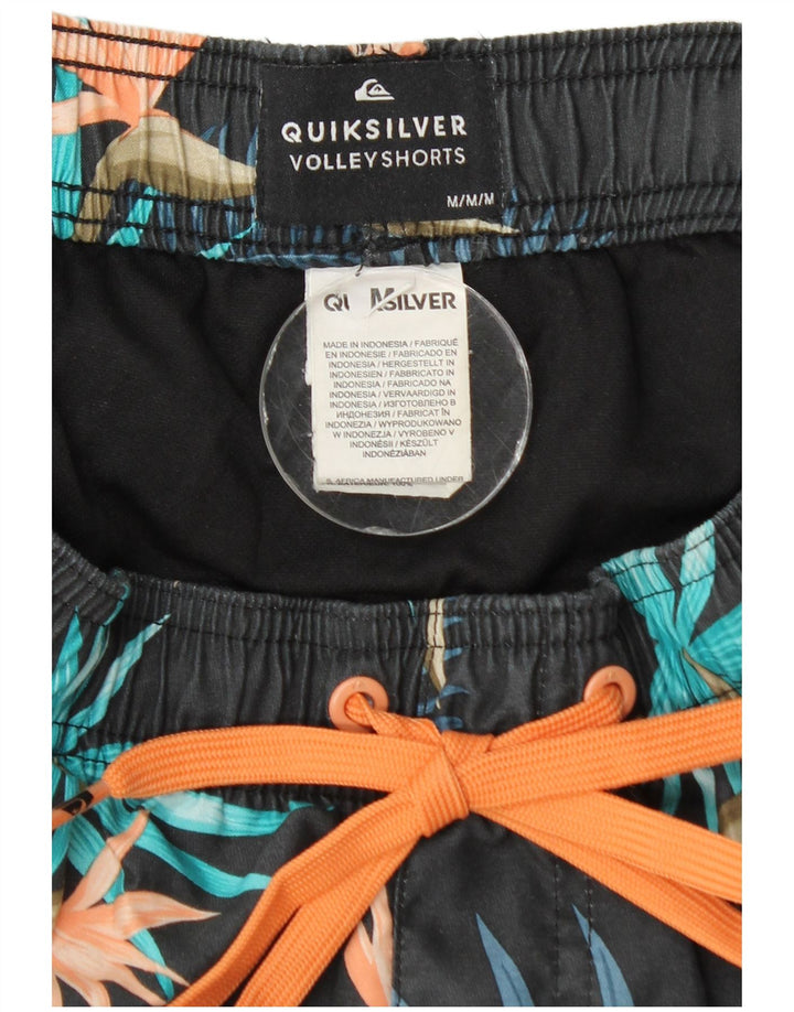 Pantaloncini da bagno da uomo Quiksilver medio poliestere floreale blu navy
