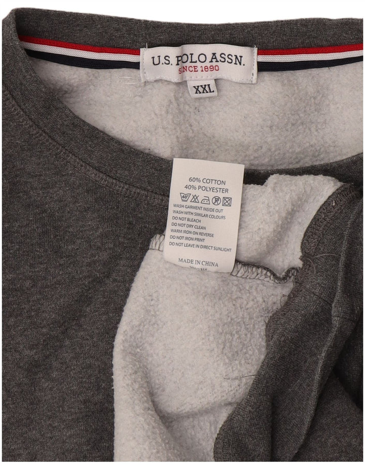 Polo Assn. Felpa da uomo maglione 2XL cotone grigio