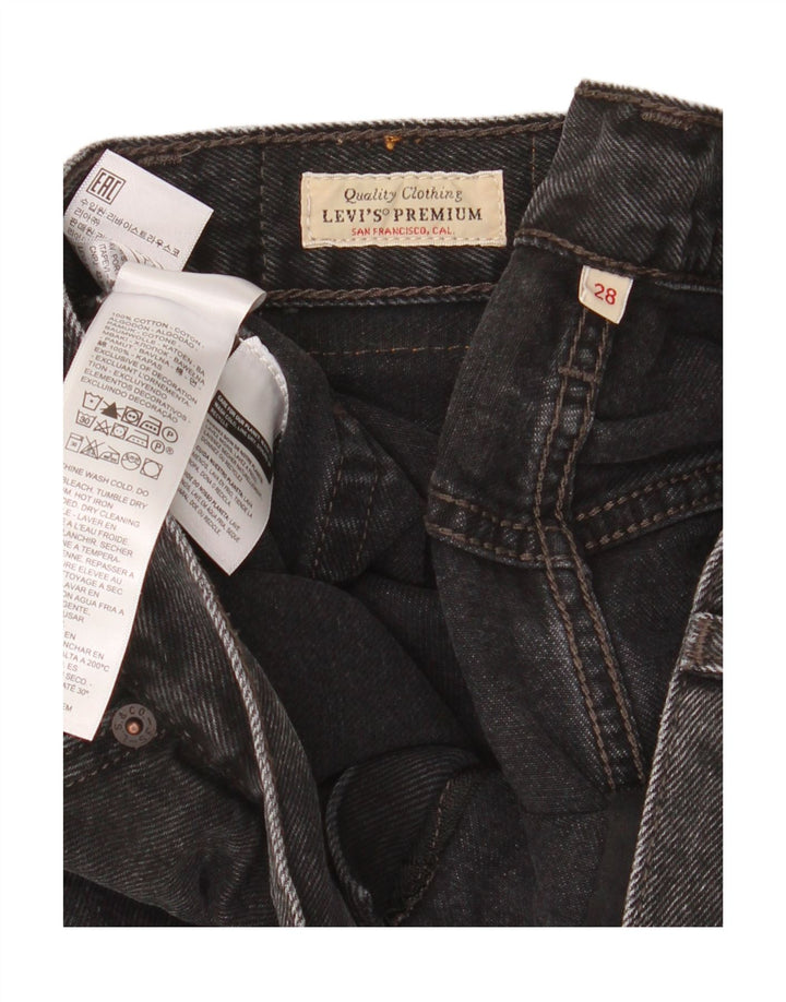 Pantaloncini di jeans da donna Levi's W28 cotone nero medio