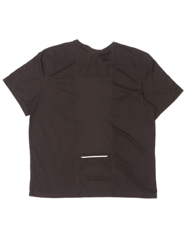 T-shirt grafica da uomo Reebok Top grande in poliestere nero