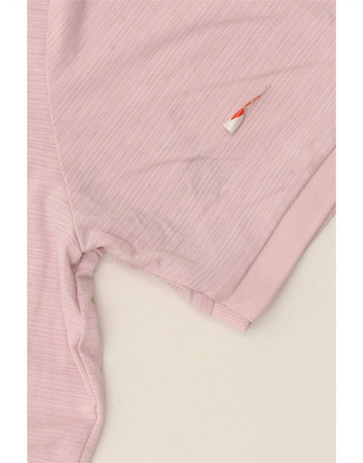 Polo da uomo Calvin Klein in poliestere gessato rosa medio