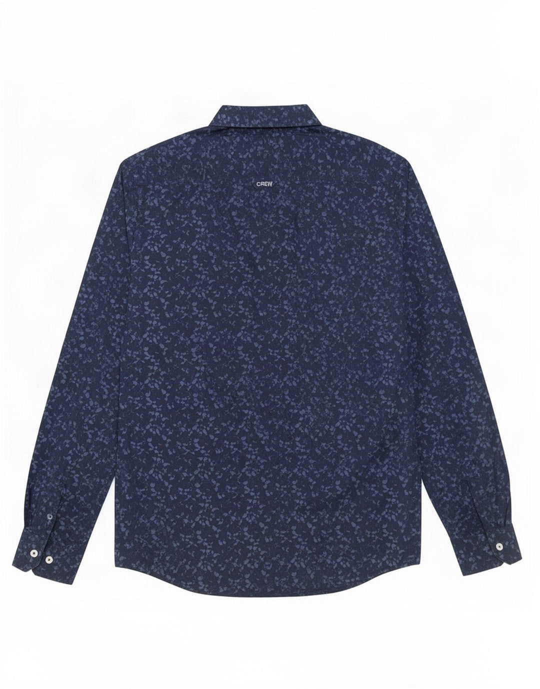 Crew Clothing Camicia slim fit da uomo con motivo astratto in cotone blu navy medio