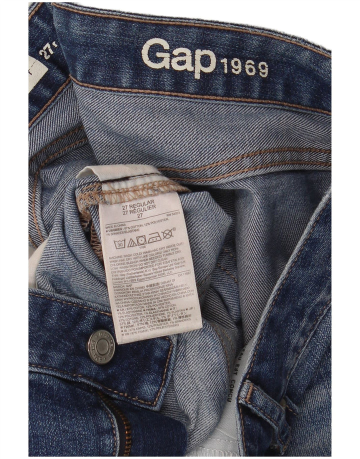 Jeans skinny regolari invecchiati Gap da donna W27 L32 cotone blu