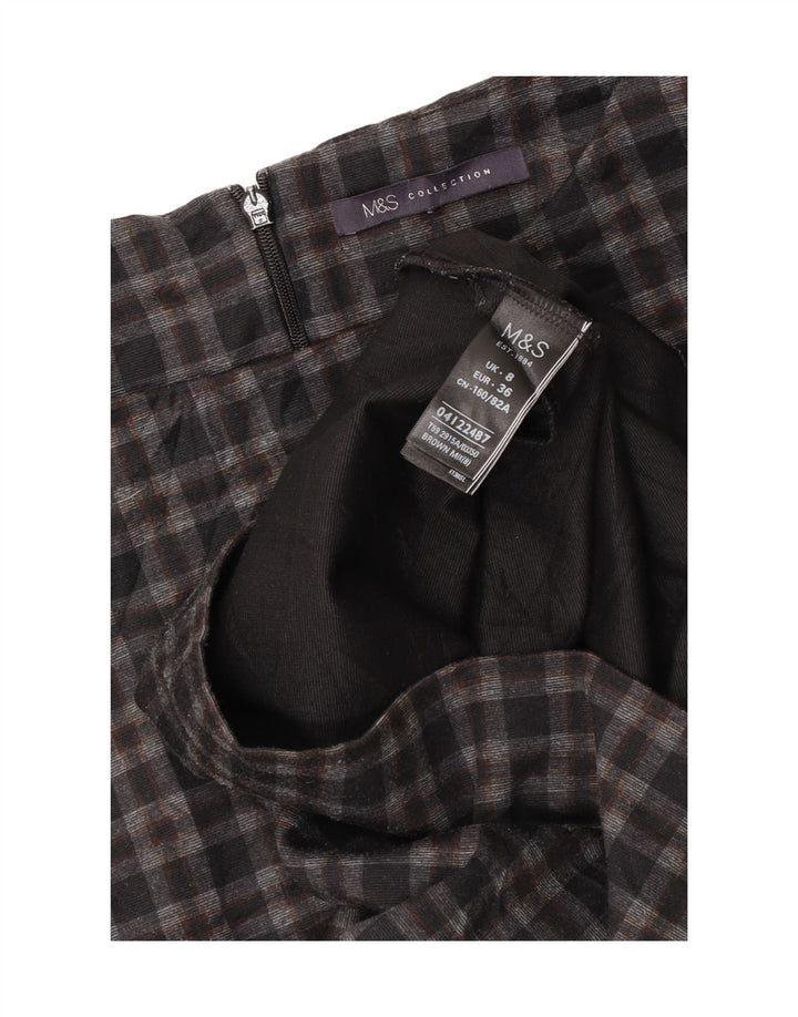 Camicetta con maniche a 3/4 da donna Marks & Spencer UK 8 piccoli quadri grigi