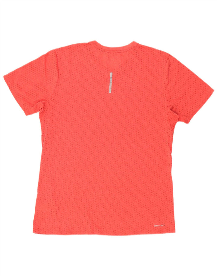 NIKE Mens Dri Fit T-Shirt Top Large Red Polyester