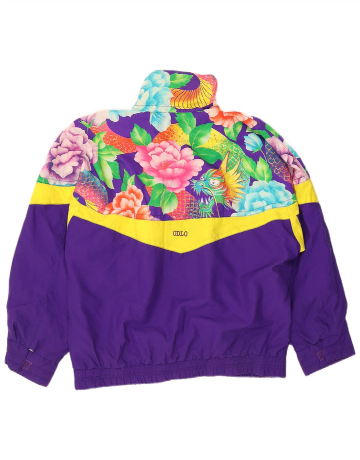 Giacca anorak oversize da donna ODLO EU 36 Small Purple Floral Poliestere