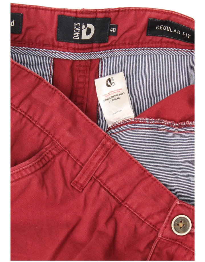 Pantaloncini chino dalla vestibilità regolare da uomo di Dack IT 48 medio W34 cotone bordeaux