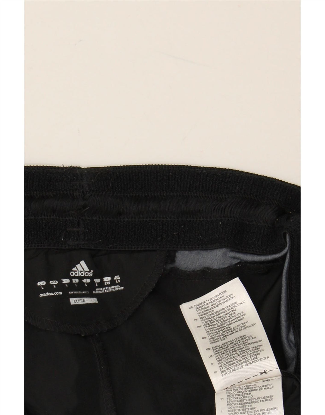 Pantaloncini sportivi ADIDAS Climacool da uomo grandi in poliestere nero