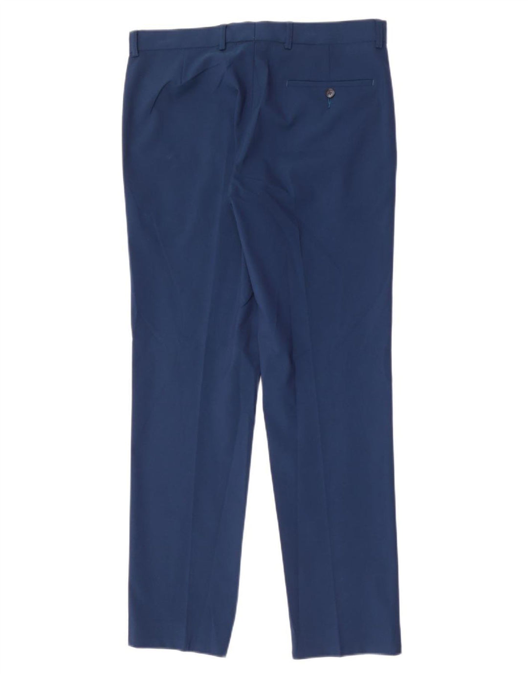 Pantaloni da abito slim da uomo Marks & Spencer W32 L31 poliestere blu
