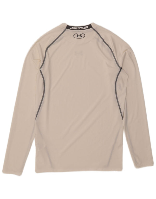 Under Armour Mens Heat Gear Graphic Top manica lunga XL poliestere bianco