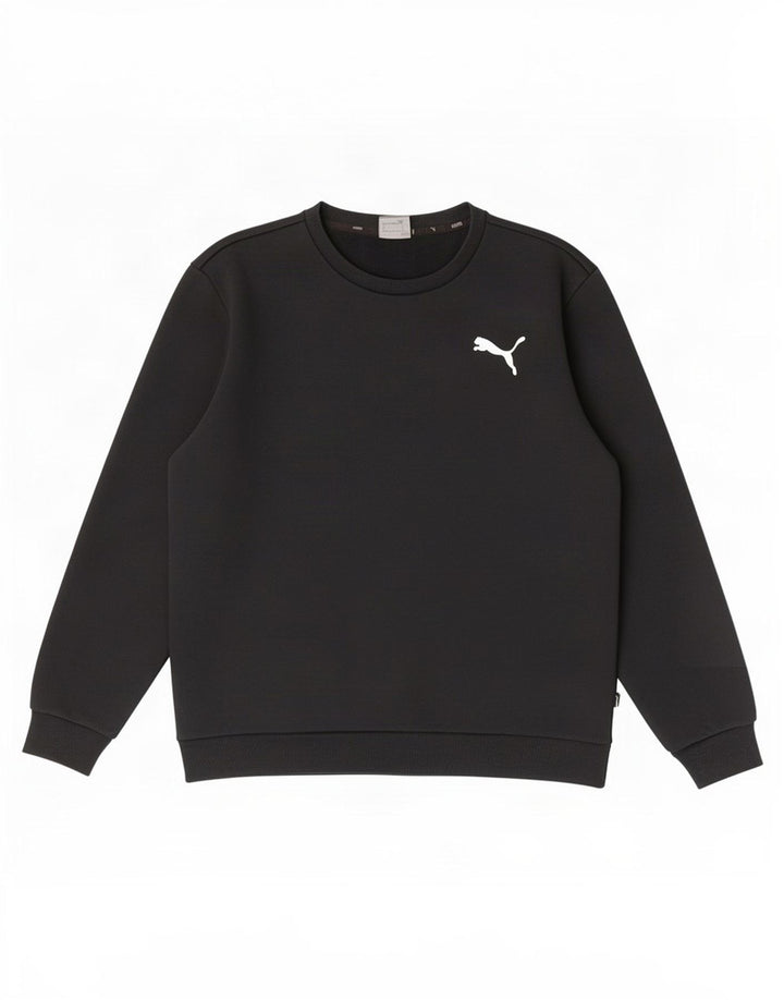 Felpa da uomo Puma Maglione grande in cotone nero