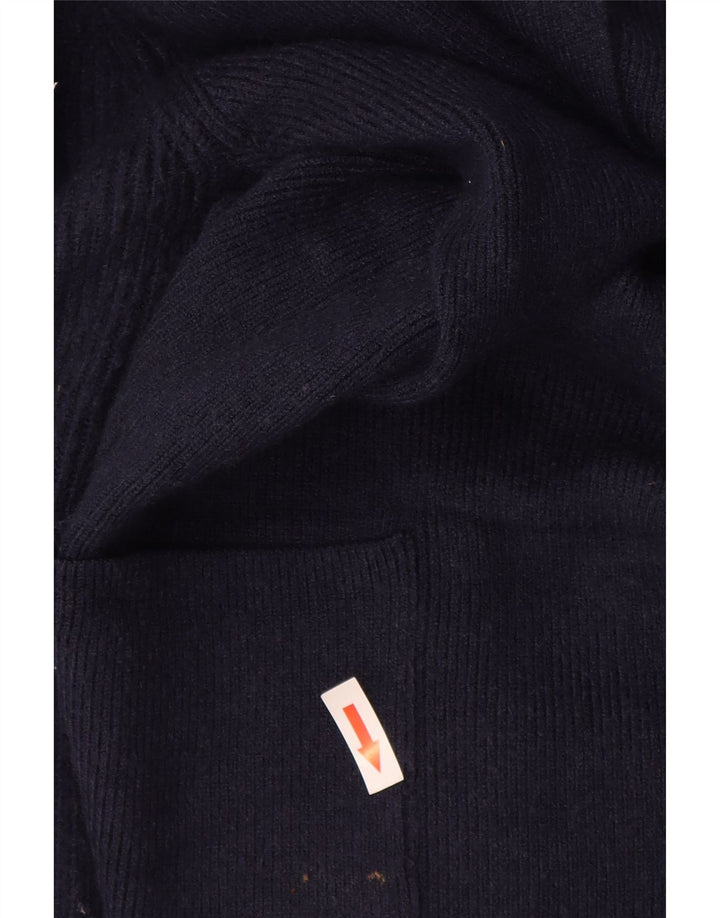 Maglione cardigan aperto lungo da donna Marks & Spencer UK 16 grande blu navy