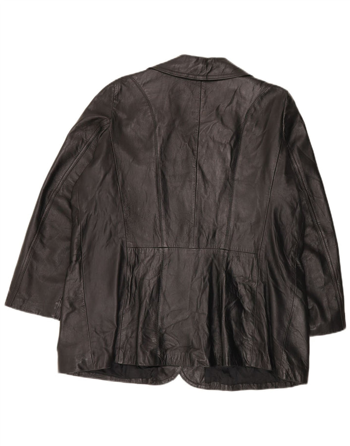 Giacca blazer vintage da donna a 3 bottoni IT 52 2XL Nera