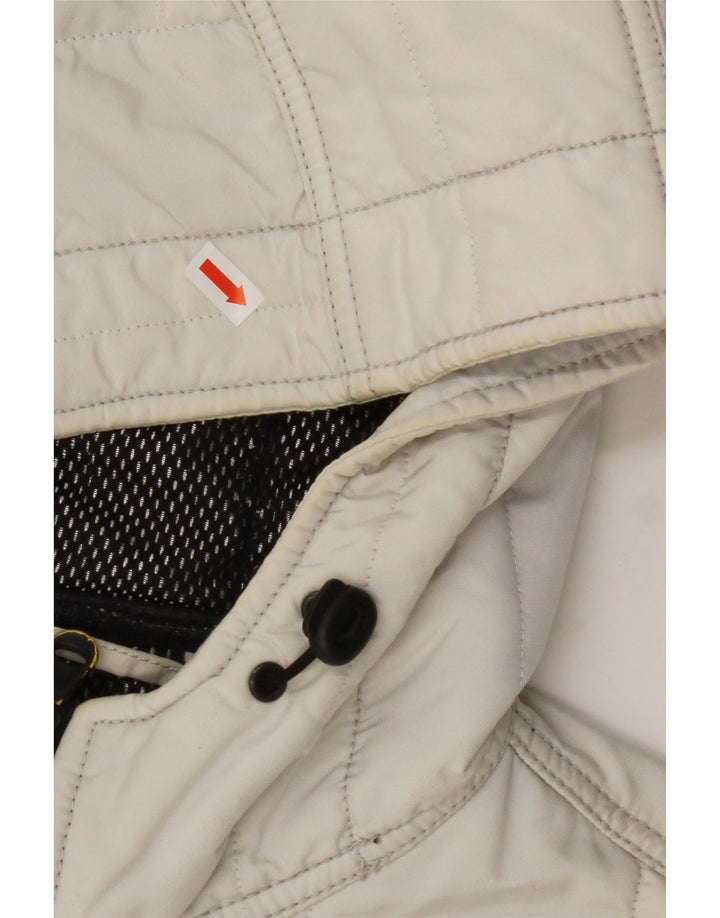 REFRIGIWEAR Giubbotto bomber con cappuccio da donna UK 14 medio bianco poliammide