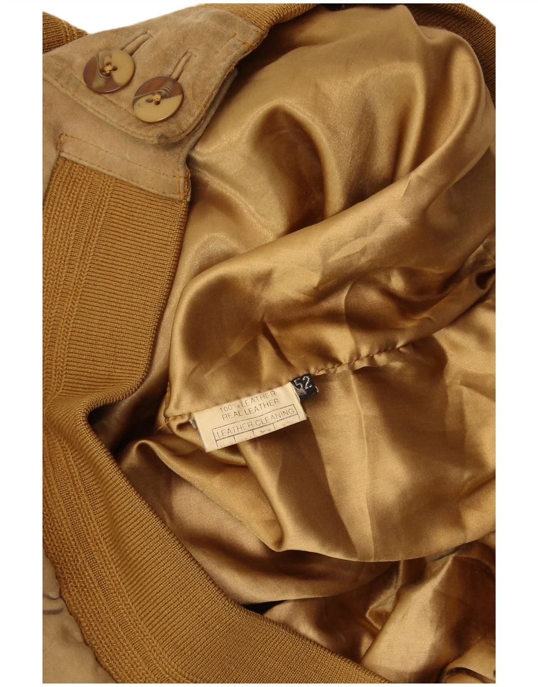 Giubbotto bomber da uomo in pelle scamosciata VINTAGE IT 52 XL in pelle beige