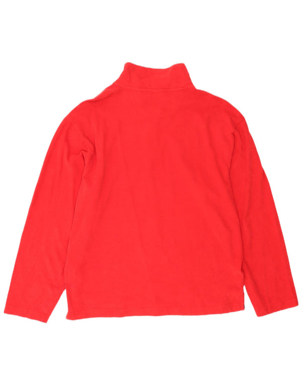 Nautica Top da uomo con zip e collo a maniche lunghe XL in cotone rosso