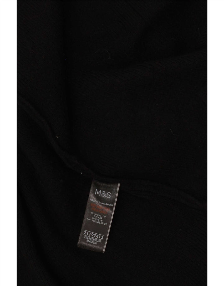 Maglione cardigan lungo da donna Marks & Spencer UK 10 piccolo nero