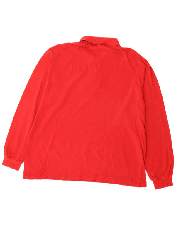 Polo da uomo a maniche lunghe Lacoste taglia 8 3XL rossa