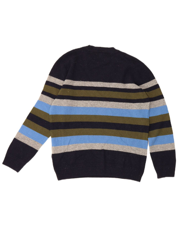 Maglione maglione girocollo da donna Gant UK 16 Lana a righe grandi blu navy