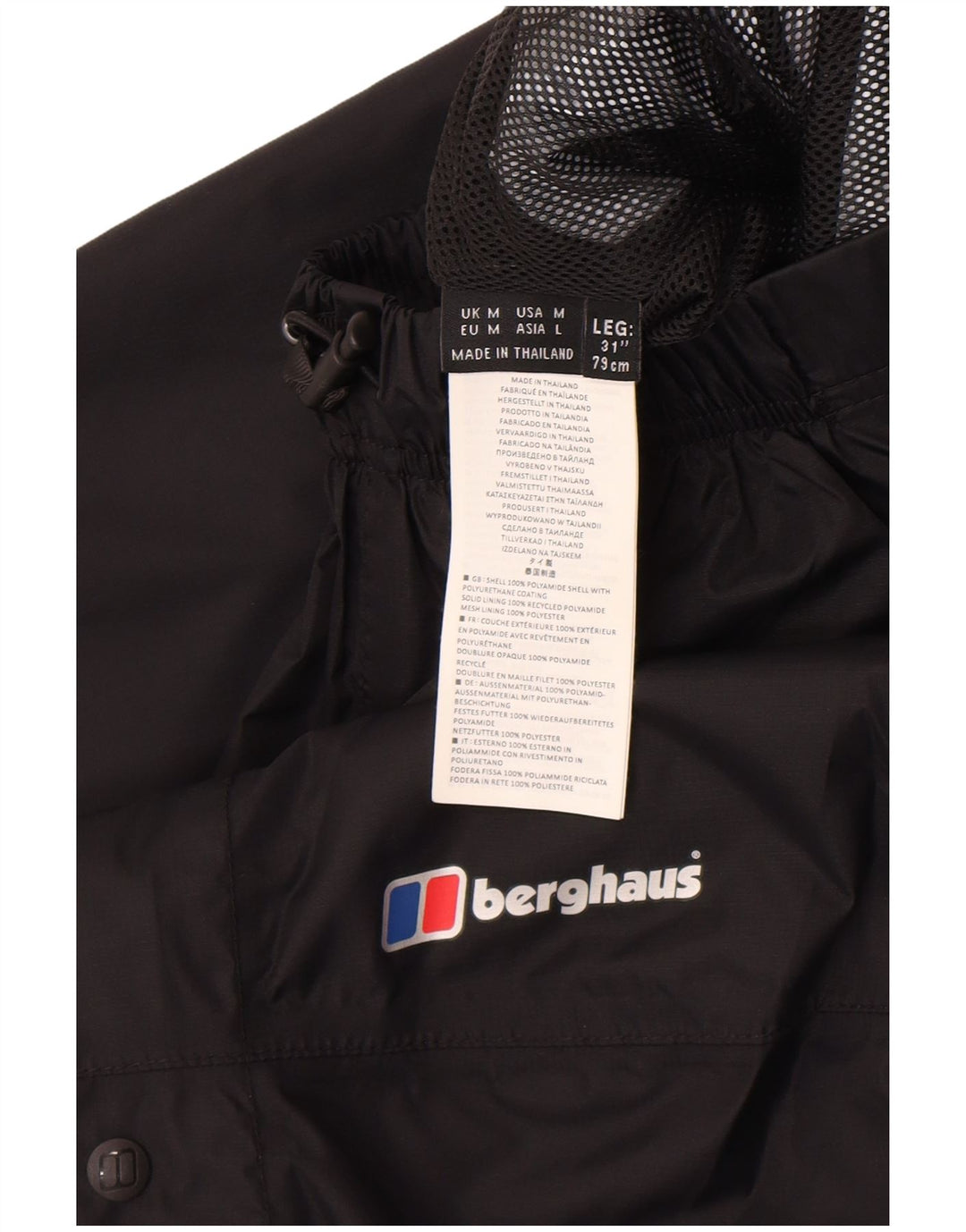 Pantaloni impermeabili da uomo Berghaus Medium neri in poliammide